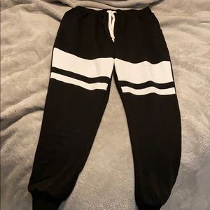 Stripped black joggers